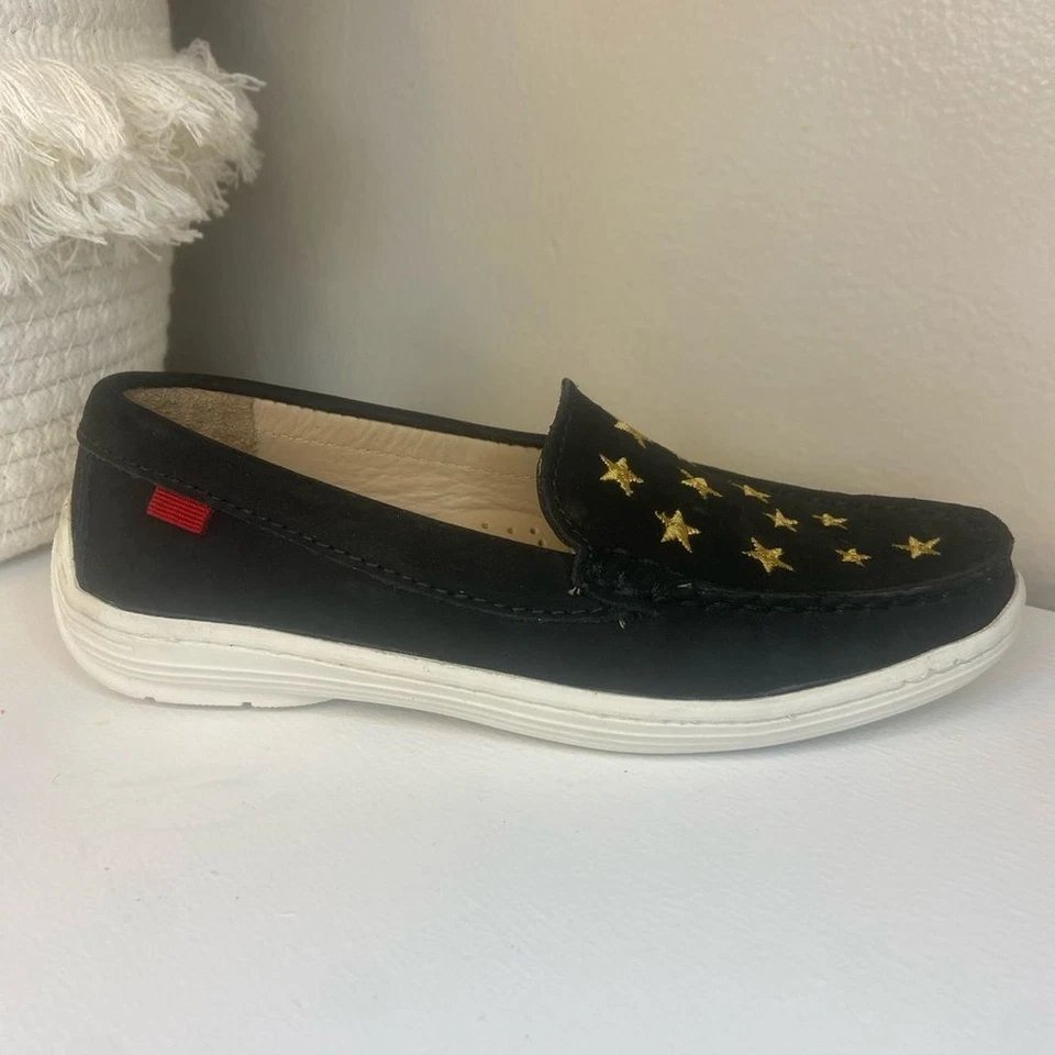 Mocasín MARC JOSEPH NEW YORK Niña Gamuza Cuero Driver Estrella Dorada Niño NUEVO 12 Foto 2 de 4