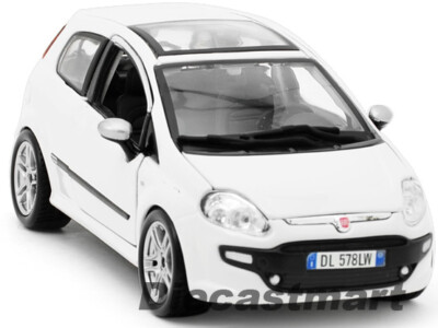 BbURAGO 1:24 FIAT PUNTO EVO NEW DIECAST MODEL CAR WHITE
