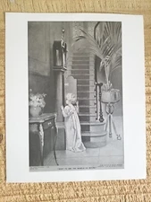 SEE WHEELS GO WOUND.VTG 12"x10" PERRY ENGRAVING PRINT.EX-LIB STICKER IN BACK*PPB