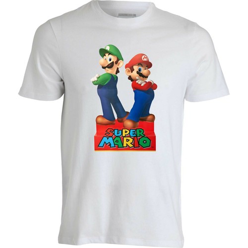 T-shirt Maglietta Super Mario e Luigi di Supermario Bros bambini e adulti |  eBay