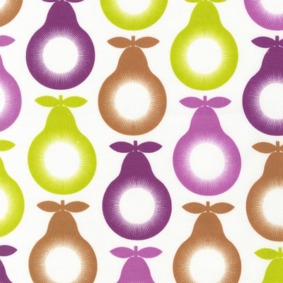 ROBERT KAUFMAN ''TO MARKET TO MARKET'' PEARS Garden by the 1/2 yard