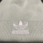 Adidas Beanie Hat Cap Adult One Size Light Grey Knit Stitched Logo Streetwear — photo 2