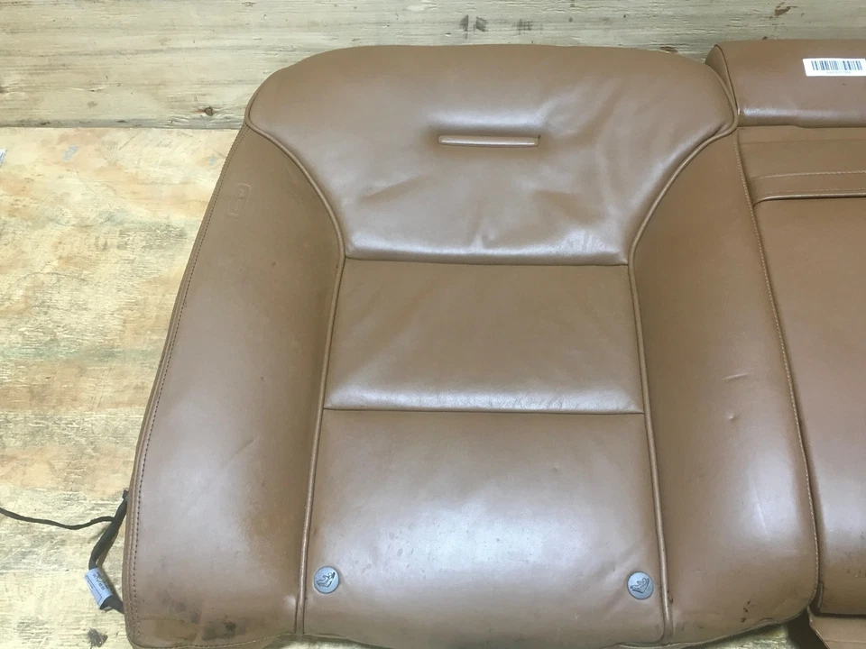 Audi A8 Quattro 2006 segunda fila asiento trasero cojín superior cuero tostado OEM+ Foto 3 de 4