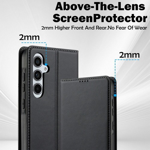 Custodia telefono magnetica PU+TPU costruzione 2 slot scheda supporto multiangolo protezione completa - Foto 27 di 79