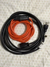 Lot of 2 Power Cords – Husky 15 FT 16 Gauge & Harbor Freight 10 FT 16 Gauge