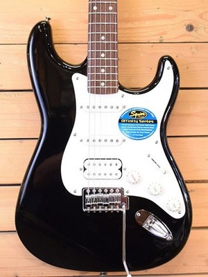 Squier by Fender Affinity FAT Strat HSS/BLK Used 2005 Poplar body w/Soft case