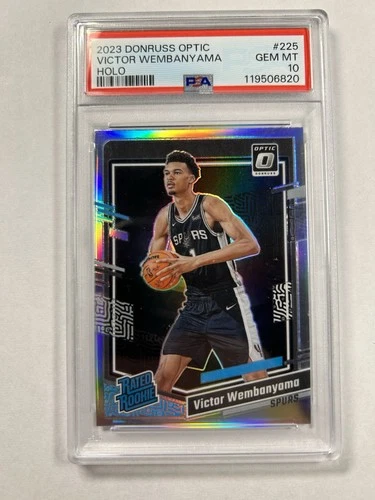 2023-24 Panini Donruss Optic PSA 10 Rookie Victor Wembanyama #225 Holo Prizm RC