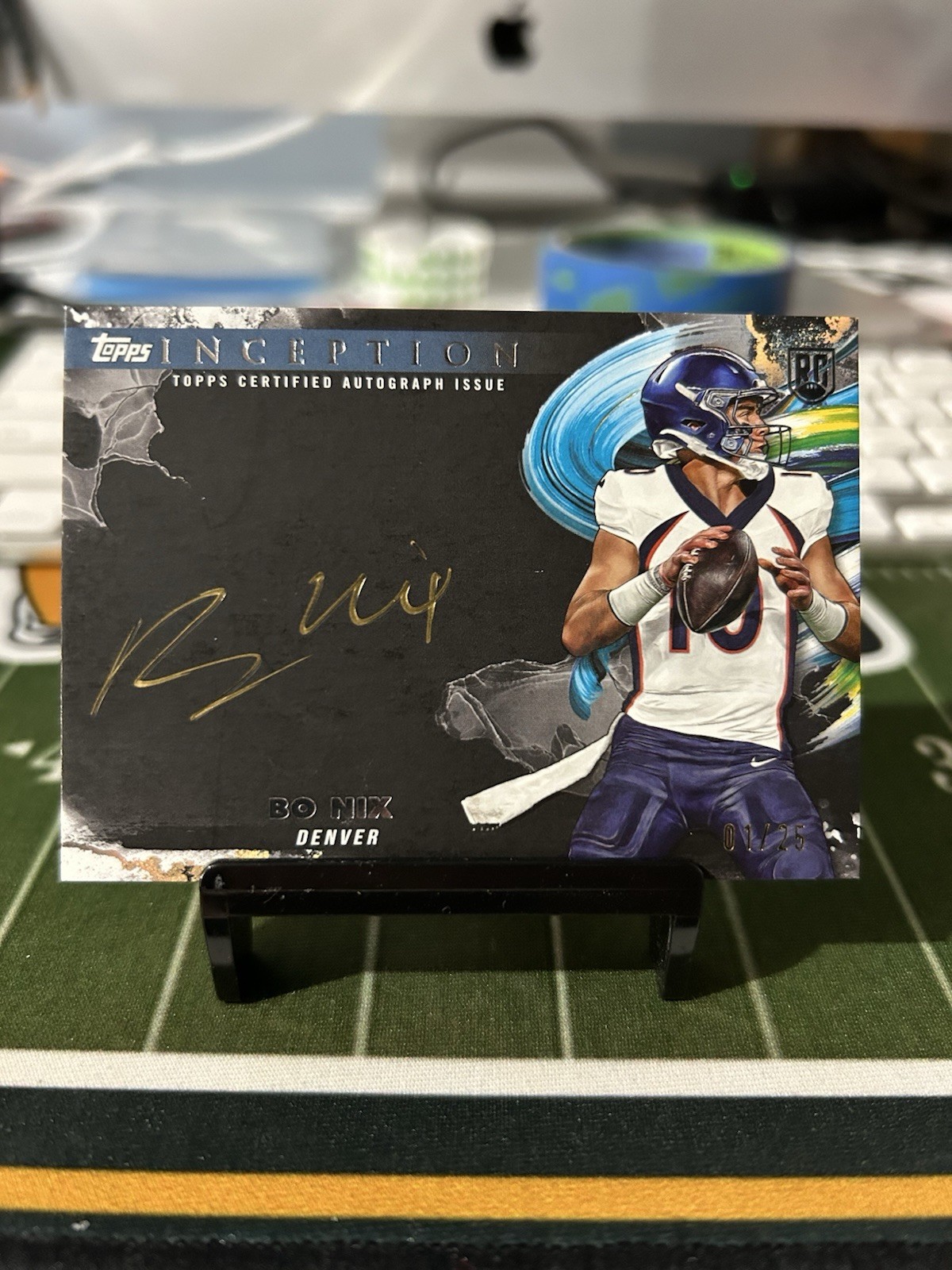 2024 Topps Inception Silver Signings Auto Gold INK Bo Nix 01/25 Broncos #ISS-BN
