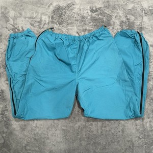 Vintage LL Bean Blue Nylon Full Zip Snow Pants Size Medium