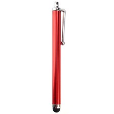Capacitive Touch Screen Pen Red Stylus for 2 with Rubberized Tip