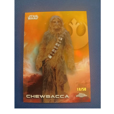 Topps Chrome Star Wars Chewbacca 23 Serial Numbered 18/50