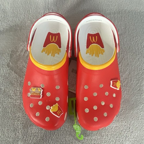 Crocs x McDonalds Herren Classic Clogs Sandalen Gr. 12 Rot Slipper Schuhe NEU - Bild 10 von 14
