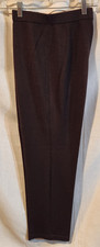 ST JOHN BLACK TAGS WOMEN'S KNIT SANTANA PANTS SIZE 8 BROWN FLAT FRONT