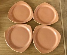 4 x Steelite Orange Tri-plates 18cm