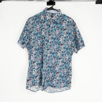 Stone Rose Men s Tropical Floral Button Down Casual Shirt Size 4 (Large)