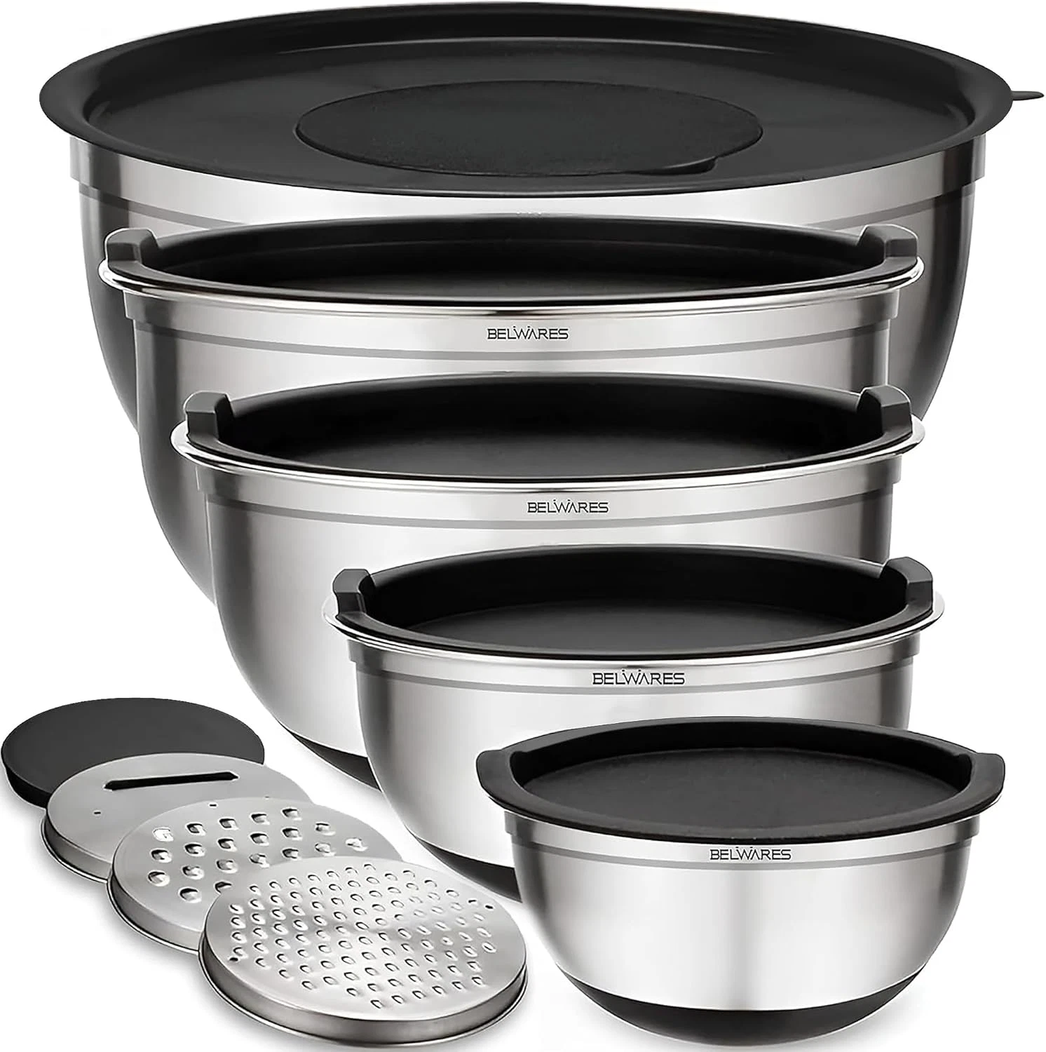 Mixing Bowls With Lids Set Of 5 Stainless Steel Mixing Bowl Set Matte Black New
Opens in a new windo