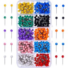 Outus 500 Pieces Map Push Pins Tacks Plastic 1/ 5 Inch, Classic Colors