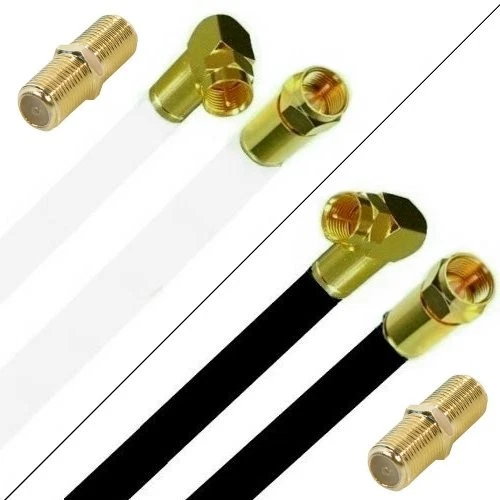 Fritz!Box Cable Router Anschlusskabel 8K Gold Gerade / Winkel + Verbinder