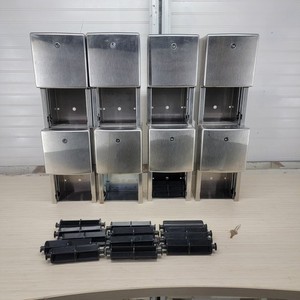 Lot of 8 Bobrick Stainless Steel Toilet Paper Dispensers – Dual Roll Model B-288