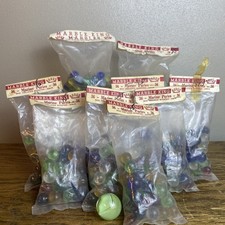 Vintage New In Package Marble King Lot 140 Glass Marbles 288 Marine Puries USA
