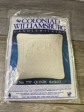 Candlewicking Pillow Kit 7757 Colonial Williamsburg Folk Art Quinby Basket