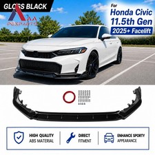 For Honda Civic Sedan Hatch 2025-2026 Glossy Black Front Bumper Lip Splitter For Honda Civic Sedan Hatch 2025-2026 Glossy Black Front Bumper Lip Splitter