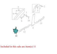 2008-2012 Ford Escape Passenger FR Kick Panel Trim Used 8L8Z7802345AC OEM