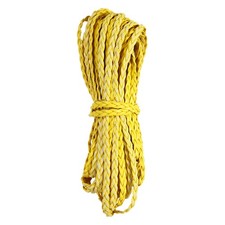 Flat Braided Leather Cord 5mm 10m Yellow Craft Strip for Jewelry 32.8ft