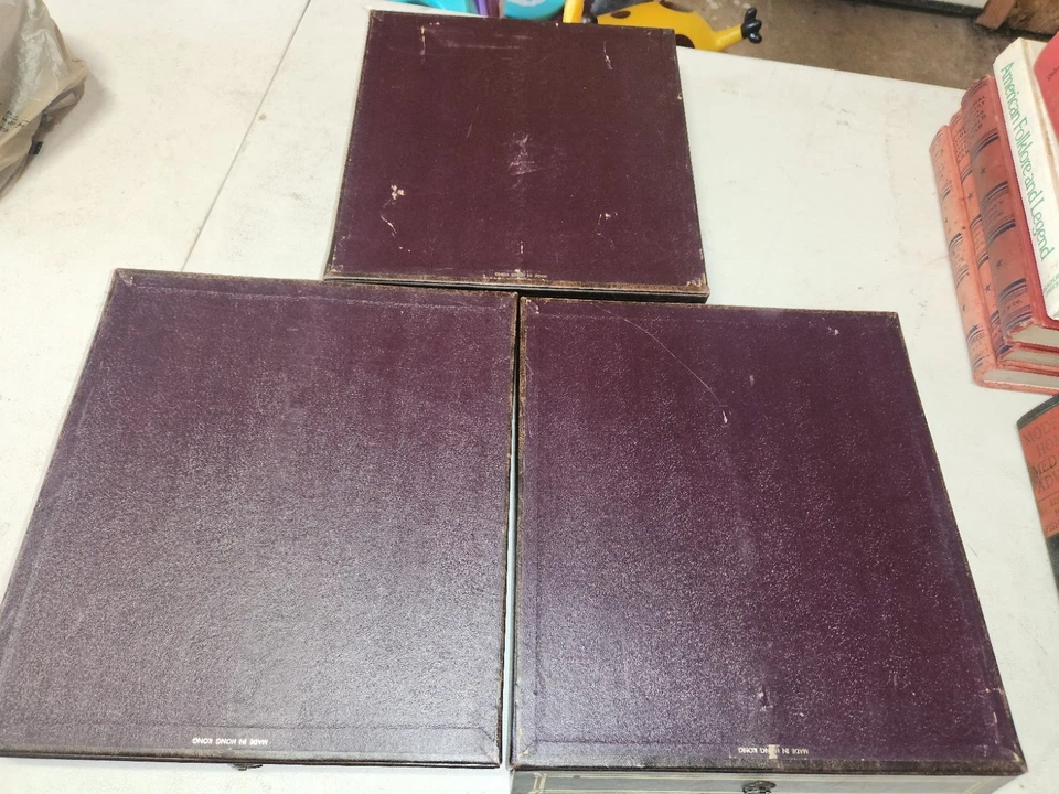 Juego de 3 álbumes de fotos vintage de fotos abatibles de cofre del tesoro de Sears. Algunos daños Foto 3 de 4