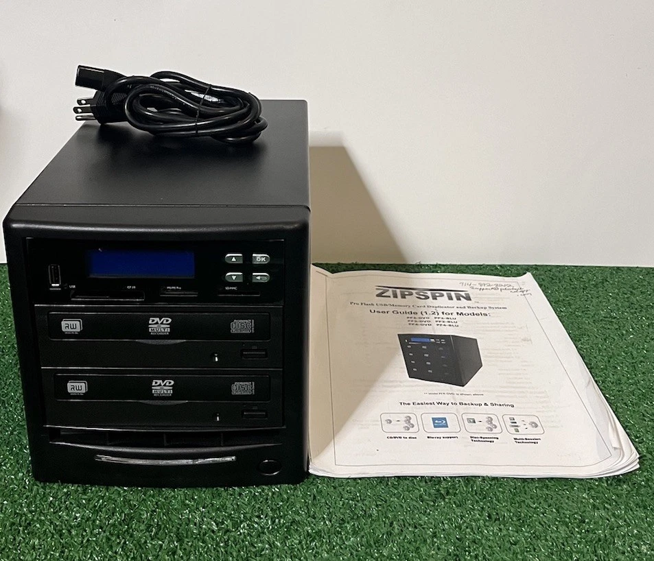 PF2-DVD ZipSpin Pro Flash USB/Tarjeta de Memoria Duplicador Sistema de Respaldo CD121 D121-LS Foto 2 de 4
