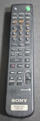 Original HiFi Remote Control  RM-D10E Sony Minidisc MDS JE980 JE780 JE480 Decks 