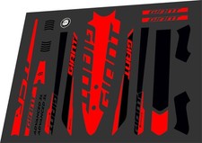 Adesivi in vinile per bicicletta - Adatto per telai bici GIANT TCR Advanced SL - Rosso