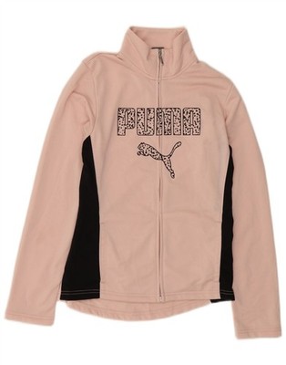 Puma Mädchen Grafik Trainingsanzug Oberteil Jacke 13-14 Jahre Pink Colourblock DG25