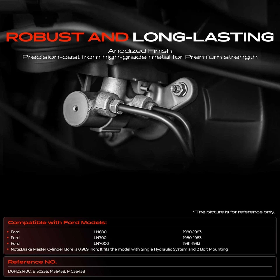 Главный тормозной цилиндр с резервуаром и датчиком для Ford LN600 LN700 80-83 LN7000 - Изображение 2 из 4