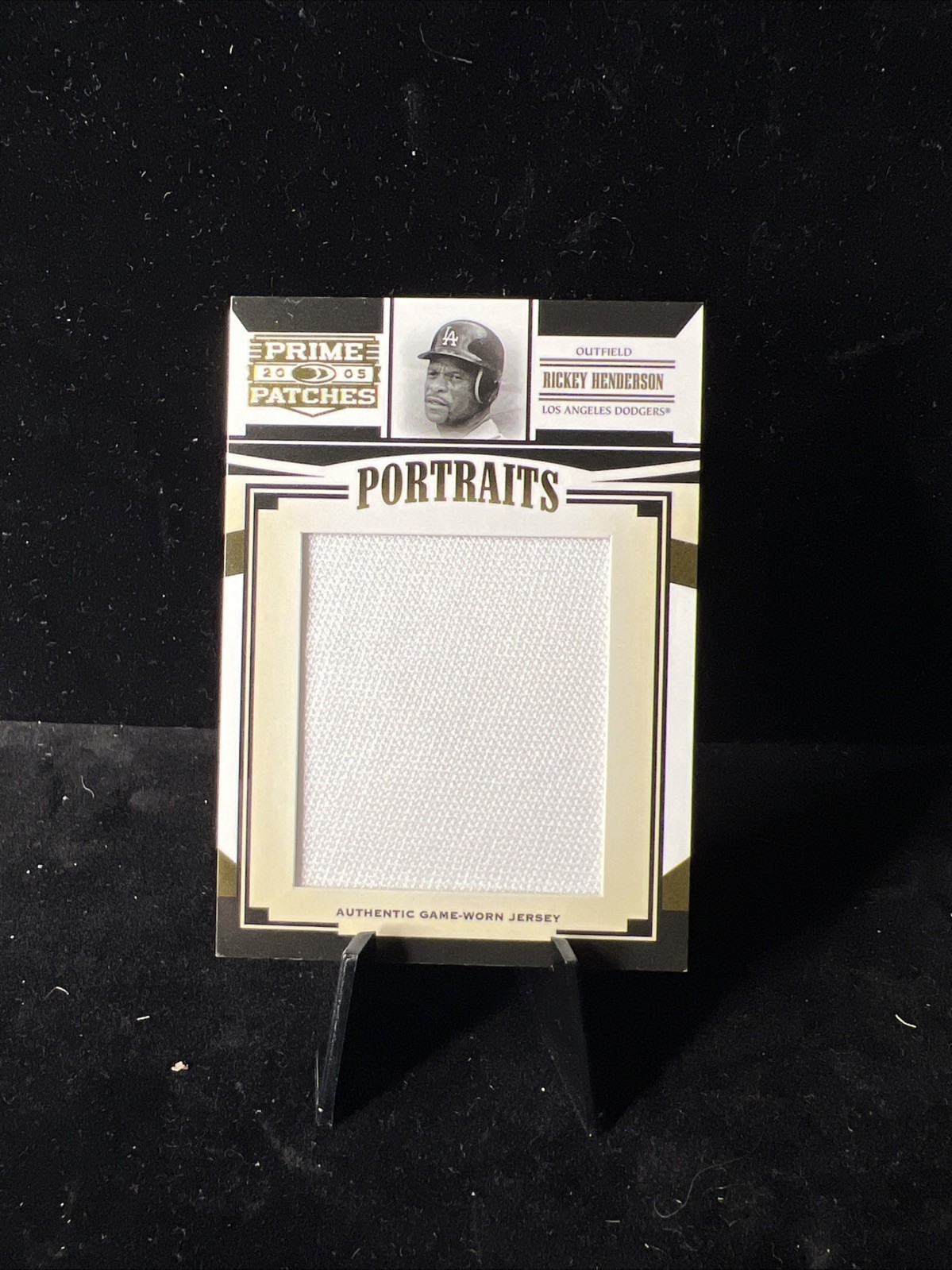 2005 Donruss Prime Patches Portraits P-72 Rickey Henderson Jumbo GU Relic /179