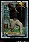 2024 Bowman Chrome Prospects Shimmer Refractor Leo De Vries 1st Rookie Padres