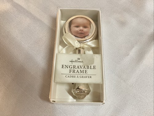 Hallmark Baby Rattle New In Box Silver Plated Baby's First Rattle Hallmark Barbell Rattle 4 ...