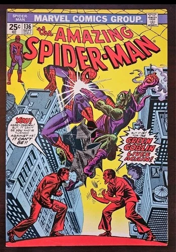 Amazing Spider-Man #136  1974  VF+ Green Goblin Lives Again