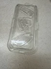 Vintage Clear Federal Glass Refrigerator Lid Only Embossed Vegetables - Terrific
