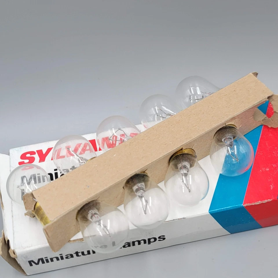 Lote de 9 Lámparas Transparentes Miniatura Sylvania 1156 De Colección Nuevo Antiguo Stock Nuevo de Lote Antiguo Caja Org Foto 2 de 4