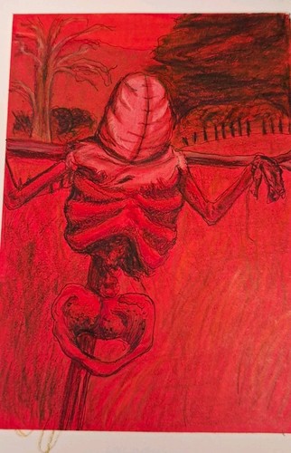 ACEO - OOAK - Skeleton Crow - 3.5 × 2.5 ATC - sketchbookvibes