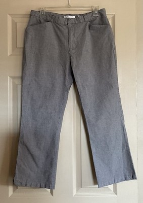 Old Navy Women s Pixie Ankle Pants Black Capri White Checkered Size 10