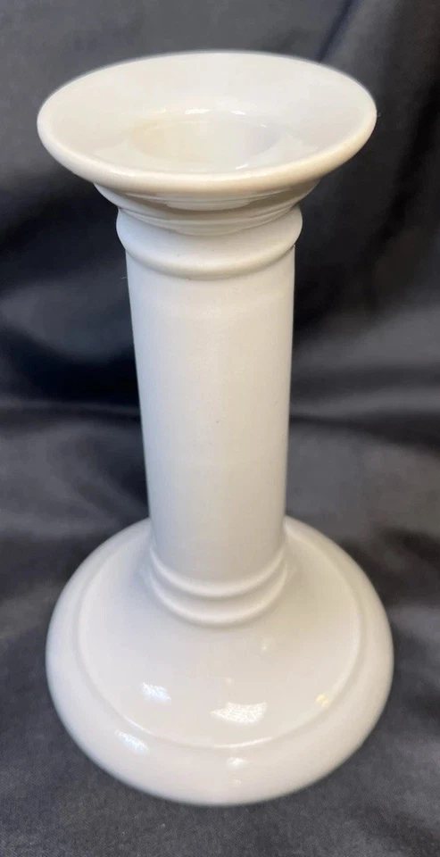 Винтажный белый конический держатель для свечей ATQ Doulton England глазурованная керамика 5 7/8 дюйма - Изображение 2 из 4