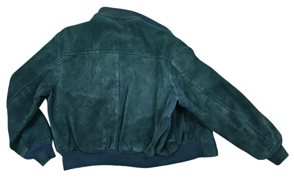 HOT VINTAGE 70's Men's SCHOTT BOMBER GENUINE SUEDE LEATHER NAVY BLUE Jacket 44 M - Image 4 of 4