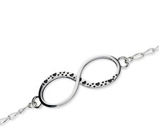 Ortak Infinity of Love Sterling Silver Bangle Bracelet