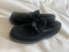 Vintage Black Suede Salvatore Ferragamo Loafers With Charm