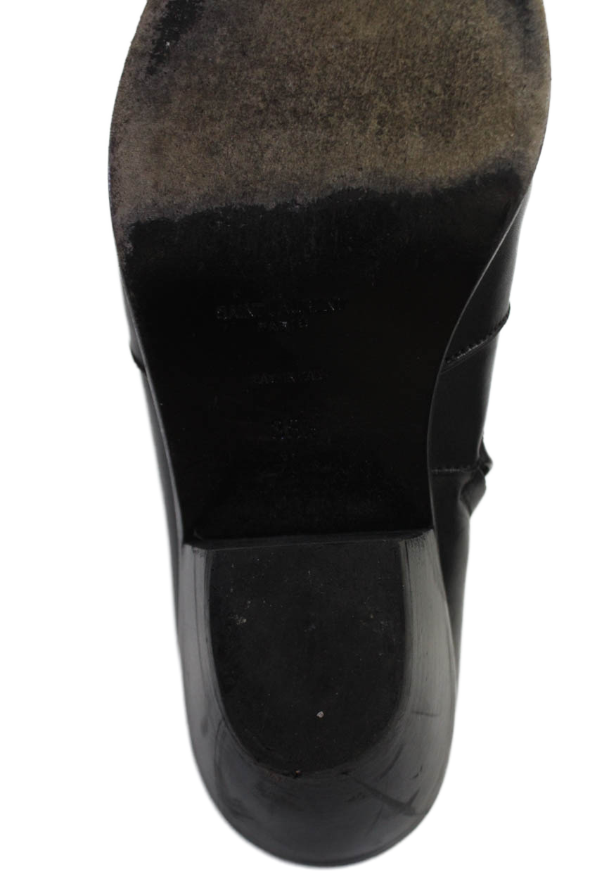 Stivaletti Saint Laurent donna in pelle con zip a punta neri taglia 38 5 8 5