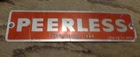 Vintage Peerless Pump Metal Sign  Aluminum