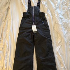 Champion Water Resistant Insulated Snow Bib Pants Girls S 6-6X Black
