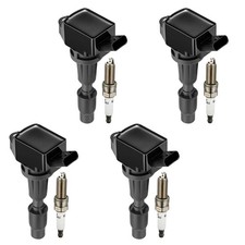 SYKRSS Set of 4 Ignition Coil Pack UF764 and Iridium Spark Plugs 93175...